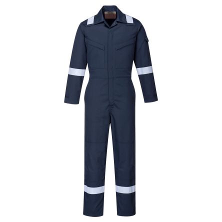 Portwest Navy Reusable Coverall, XXL [FR51N-2XL]; 281-6578