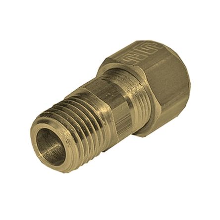 Legris Brass Pipe Fitting, Straight Compression Stud Fitting, Male NPT 1/16in 4mm [FBMB4-1/16]; 281-7070