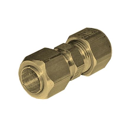 Legris Brass Pipe Fitting, Straight Compression Compression Fitting Compression 6mm [HBMB6]; 281-7075