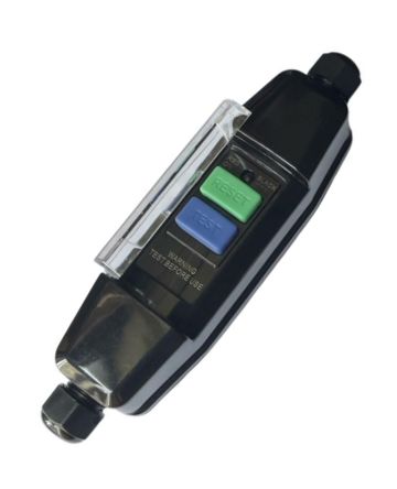 RS PRO Inline Mains RCD Connector Inline RCD Adapter 2 Pole ,Rated At 16A,220 → 240 V ac [0]; 281-8923