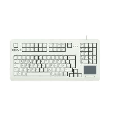 Cherry CHERRY G80-11900 Wired USB Touchpad Keyboard, QWERTY (UK), Light Grey [G80-11900LUMGB-0]; 281-9241