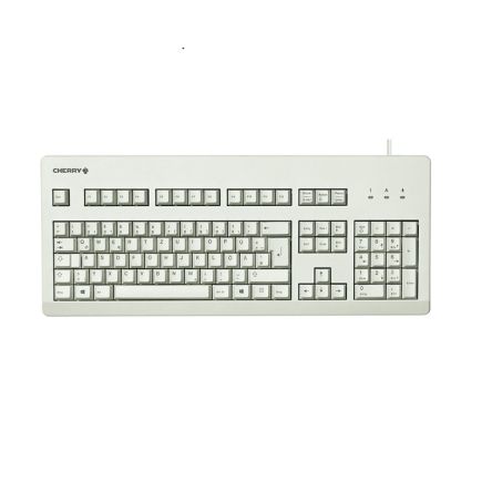 Cherry CHERRY G80-3000 Wired USB Keyboard, QWERTZ (German), Light Grey [G80-3000LSCDE-0]; 281-9242