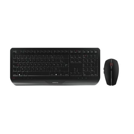 Cherry CHERRY GENTIX DESKTOP Wireless Ergonomic Keyboard and Mouse Set, AZERTY (France), Black [JD-7000FR-2]; 281-9264