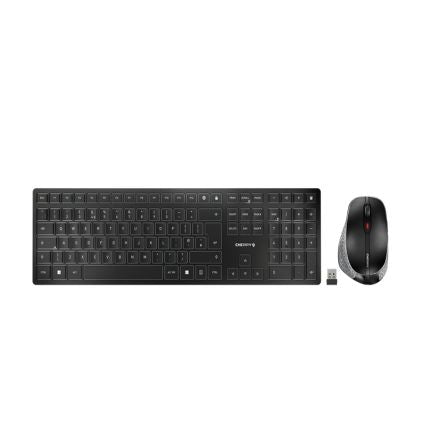 Cherry CHERRY DW 9500 SLIM Wireless Ergonomic Keyboard and Mouse Set, QWERTY (UK), Black [JD-9500GB-2]; 281-9283