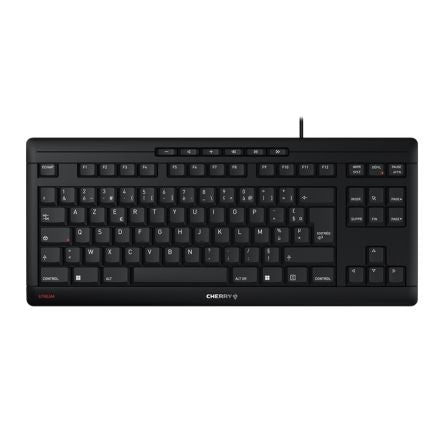 Cherry STREAM KEYBOARD TKL Wired USB Keyboard, AZERTY (France), Black [JK-8600FR-2]; 281-9299