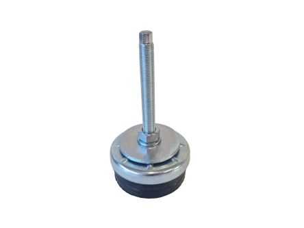 Serious 12mm 80mm Dia. Natural Rubber Levelling Adjustable Foot, 500kg Static Load Capacity [10301]; 281-9779