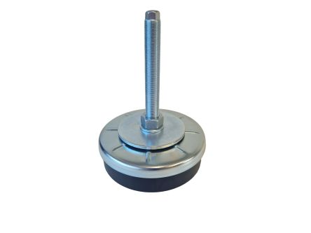 Serious 20mm 160mm Dia. Natural Rubber Levelling Adjustable Foot, 2000kg Static Load Capacity [10303]; 281-9781