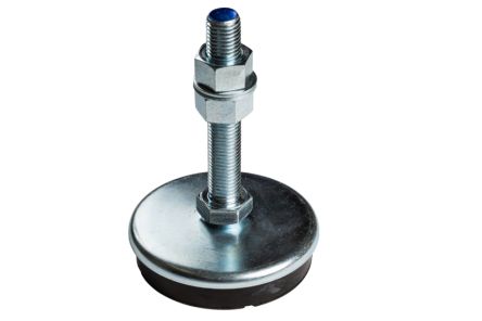 Serious 16mm 140mm Dia. Rubber Levelling Adjustable Foot, 2000kg Static Load Capacity [10651]; 281-9812