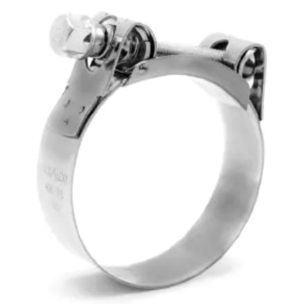 MIKALOR Stainless Steel Bolt Head Hose Clamp, 25mm Band Width, 68 → 73mm ID [03013180]; 282-0765