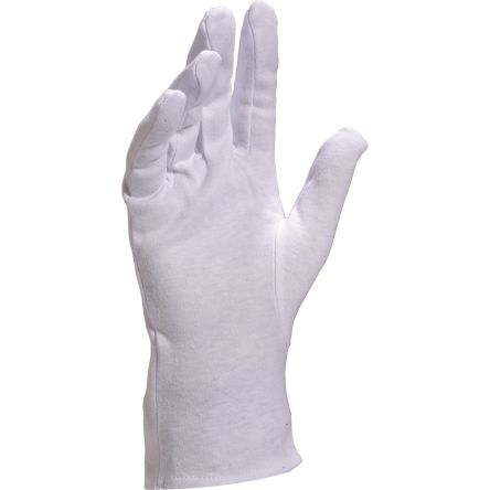 Delta Plus COB40 White Cotton Mechanical Protection Work Gloves, Size 9 [COB4009]; 282-0899