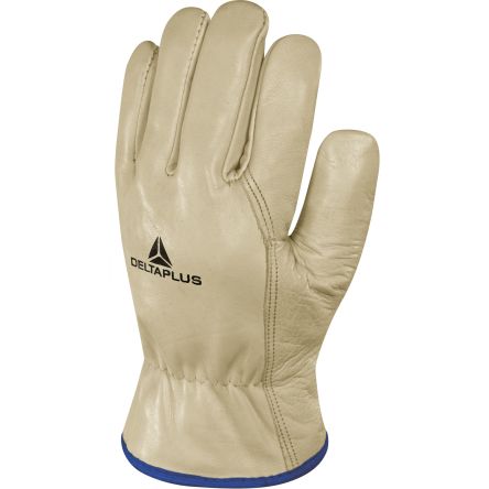 Delta Plus FBF50 Beige Leather Thermal Work Gloves, Size 9 [FBF5009]; 282-0910