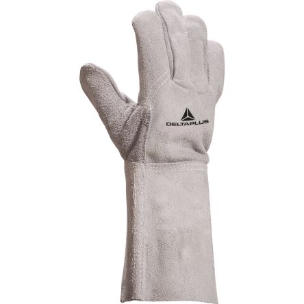 Delta Plus TC716 Grey Leather Welding Work Gloves, Size 10 [TC71610]; 282-0947