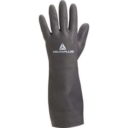Delta Plus TOUTRAVO VE510 Black Chemical Resistant Work Gloves, Size 10, Neoprene Coating [VE510NO10]; 282-0962