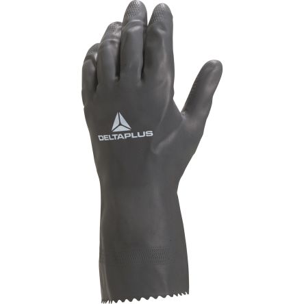 Delta Plus NEOCOLOR VE530 Black Chemical Resistant Work Gloves, Size 8, Latex, Neoprene Coating [VE530BM08]; 282-0968