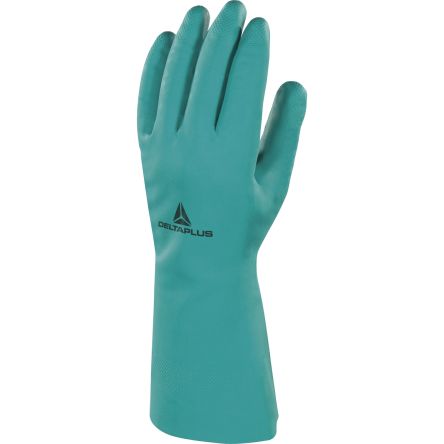 Delta Plus NITREX VE803 Green Chemical Resistant Work Gloves, Size 9, Nitrile Coating [VE803VE09]; 282-1041