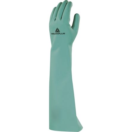 Delta Plus NITREX VE846 Green Chemical Resistant Work Gloves, Size 10, Nitrile Coating [VE846VE10]; 282-1046