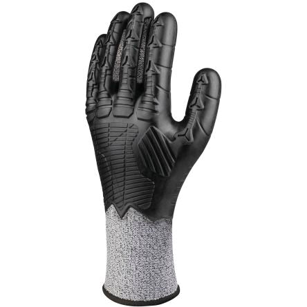 Delta Plus EOS FLEX CUT B VV921 Black SOFT nocut fibre Cut Resistant, Heat Resistant Work Gloves, Size 11, TPE Coating [VV921NO11]; 282-1179