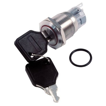 RS PRO IP40 Key Switch, SPDT, 5A 2-Way Flat-Key [0]; 282-1233