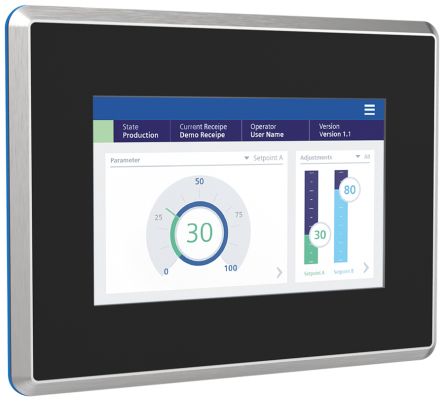 Siemens 6AV2128 Series MTP700 Unified Comfort HMI Panel - 7 in, TFT Display [6AV2128-3GB70-0AX0]; 282-3476
