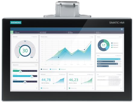 Siemens 6AV2128 Series SIMATIC HMI Panel - 15.6 in, TFT Display, 1366 x 768 [6AV2128-3QB27-0AX0]; 282-3485