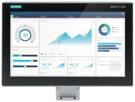 Siemens 6AV2128 Series SIMATIC HMI Panel - 15.6 in, TFT Display, 1366 x 768 [6AV2128-3QB27-1BX0]; 282-3487