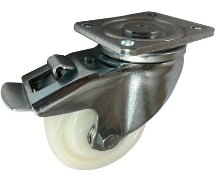 RS PRO Braked Swivel Castor Wheel, 500kg Capacity, 100mm Wheel [0]; 282-3634