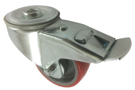 RS PRO Braked Swivel Castor Wheel, 130kg Capacity, 80mm Wheel [0]; 282-3652