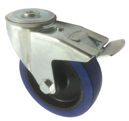 RS PRO Braked Swivel Castor Wheel, 150kg Capacity, 125mm Wheel [0]; 282-3655