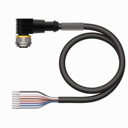Turck, WKC Series M12 Female Connector, 2m Cable Length, 5.9mm Probe [WKC8T-2/TXL]; 282-4203