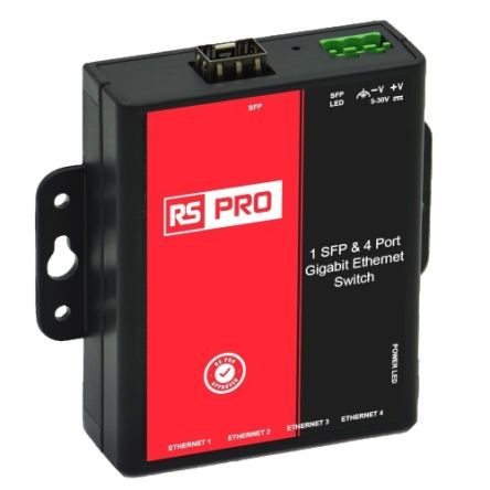 RS PRO Industrial Ethernet Switch, 4 RJ45 Ports [0]; 282-4456