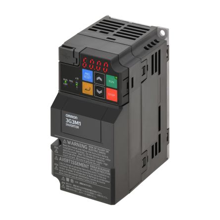 Omron Variable Speed Drive, 0.4 kW, 1 Phase, 200 V ac, 1.9 A, M1 Series [3G3M1-AB002]; 282-4579