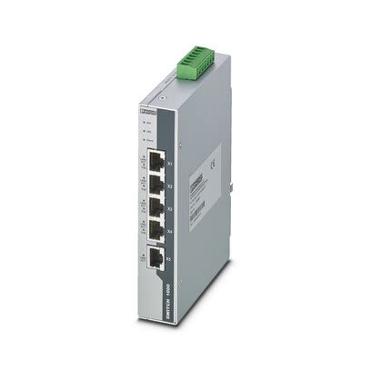 Phoenix Contact FL SWITCH, Unmanaged 5 Port Industrial Ethernet Switch With PoE [1026937]; 282-4653
