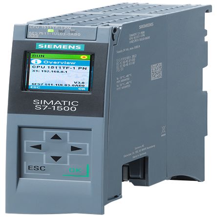 Siemens SIMATIC S7-1500T Series PLC CPU for Use with SIMATIC S7-1500 Series, 24 V Supply [6ES7511-1UL03-0AB0]; 282-4693