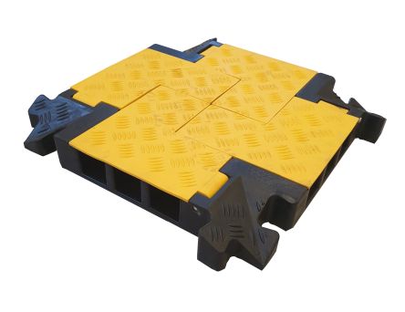Viso 500mm Black/Yellow Cable Cover in Rubber, Thermoplastic, 65mm Inside dia. [CPS1071]; 282-4749