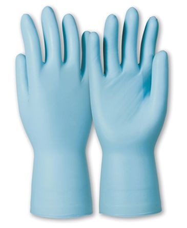 Honeywell Safety Dermatril P 743 Light Blue Powder-Free Nitrile Disposable Gloves, Size 11, 50 per Pack [074311082C]; 282-5119