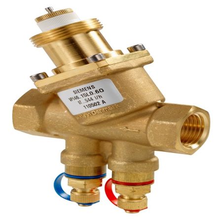 Siemens Manual Automatic Hydraulic Balancing of Terminal Units Pneumatic Manual Control Valve S55264 Series, R 3/4, [VPI46.20F1.4Q / S55264-V114]; 282-5298