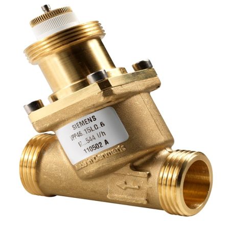 Siemens Manual Automatic Hydraulic Balancing of Terminal Units Pneumatic Manual Control Valve S55264 Series, G 1/2, [VPP46.10L0.4 / S55264-V131]; 282-5301