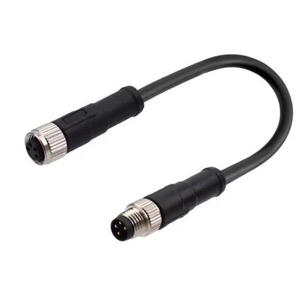 RS PRO Straight Male 4 way M8 to Straight Female 4 way M8 Cable, 3m [0]; 282-5448