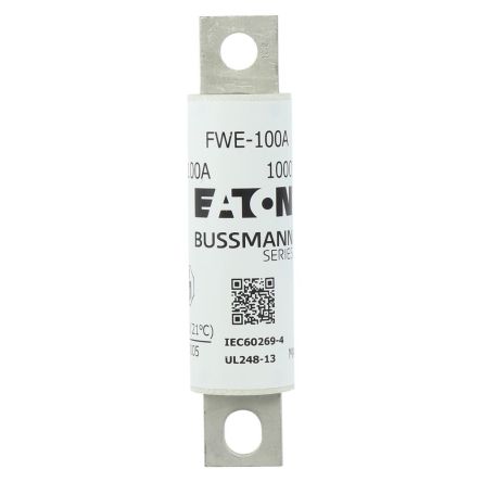 Eaton 100A Tag Fuse, 25mm, 1kV [FWE-100A]; 282-6192