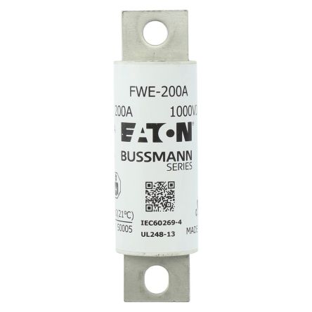Eaton 200A Tag Fuse, 30mm, 1kV [FWE-200A]; 282-6196