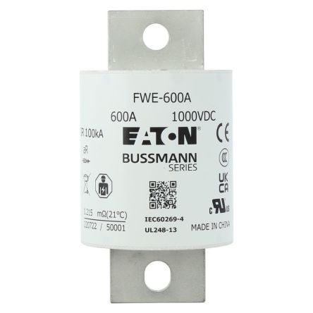 Eaton 600A Tag Fuse, 60mm, 1kV [FWE-600A]; 282-6206