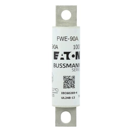Eaton 90A Tag Fuse, 25mm, 1kV [FWE-90A]; 282-6210