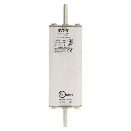 Eaton 200A Tag Fuse, 1XL, 1.5kV [PV-200A-1XL-15]; 282-6211