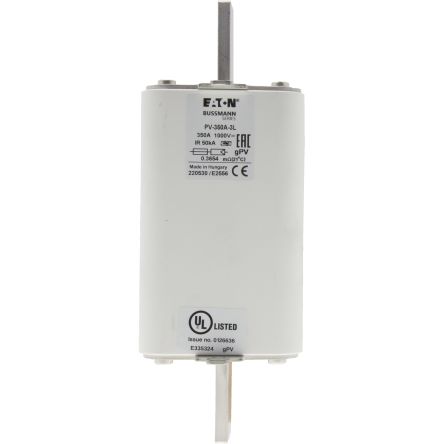 Eaton 350A Tag Fuse, 217 x 82 x 94mm, 1kV, 205mm [PV-350A-3L]; 282-6235