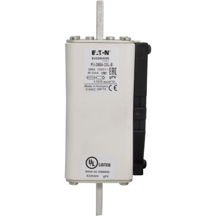 Eaton 355A Tag Fuse, 217 x 82 x 94mm, 1kV, 167mm [PV-355A-2XL-B]; 282-6243