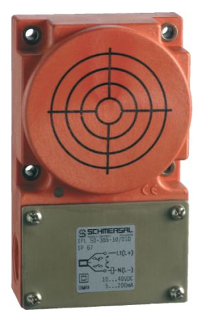 Schmersal Inductive Rectangular Proximity Sensor, 70 mm Detection, PNP NO+NC, 10 → 60 V dc [IFL 70-385-11P]; 282-6408