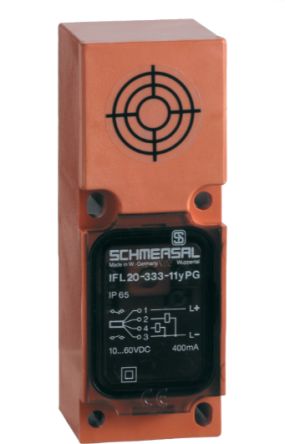 Schmersal Inductive Rectangular Proximity Sensor, 15 mm Detection, PNP NO+NC, 10 → 60 V dc [IFL 15-333-11YPG-M20]; 282-6462