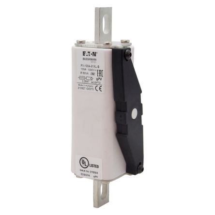 Eaton 100A Tag Fuse, 01XL, 1kV, 163.8mm [PV-100A-01XL-B]; 282-6490
