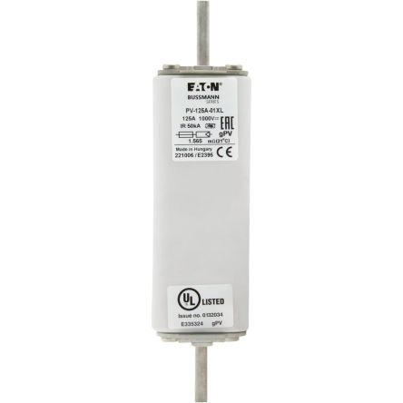 Eaton 160A Tag Fuse, 01XL, 1kV, 163.8mm [PV-160A-01XL-B]; 282-6504