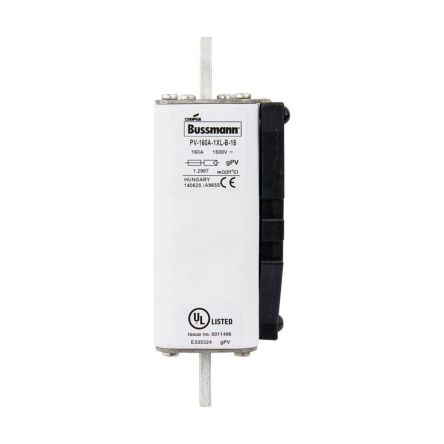 Eaton 160A Tag Fuse, 1XL, 1.5kV, 159mm [PV-160A-1XL-B-15]; 282-6506